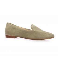 Giancarlo Mocassins cuir velours taupe