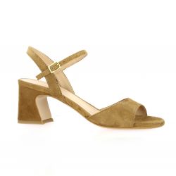 Fremilu Nu pieds cuir velours camel