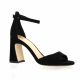 Fremilu Nu pieds cuir velours noir