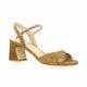 Fremilu Nu pieds cuir velours camel