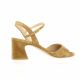 Fremilu Nu pieds cuir velours camel