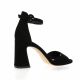 Fremilu Nu pieds cuir velours noir