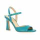 Fremilu Nu pieds cuir turquoise