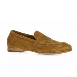 Exit Mocassins cuir velours cognac