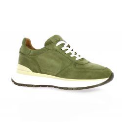 Exit Baskets cuir velours kaki