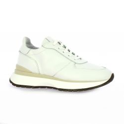 Exit Baskets cuir blanc