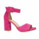 Vidi studio Nu pieds cuir velours fushia