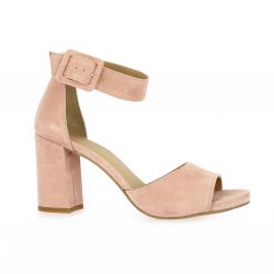 Vidi studio Nu pieds cuir velours nude