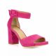 Vidi studio Nu pieds cuir velours fushia