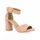 Vidi studio Nu pieds cuir velours nude