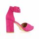 Vidi studio Nu pieds cuir velours fushia