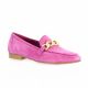 Pao Mocassins cuir velours fushia