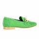 Pao Mocassins cuir velours vert