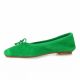 Reqins Ballerines cuir velours vert gazon