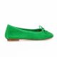 Reqins Ballerines cuir velours vert gazon