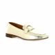 Coco abricot Mocassins cuir laminé platine