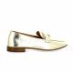 Coco abricot Mocassins cuir laminé platine