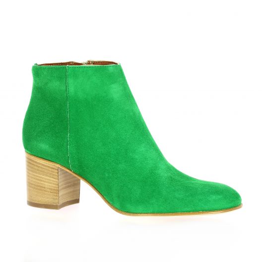 Spaziozero Boots cuir velours vert