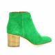 Spaziozero Boots cuir velours vert