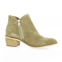 Pao Boots cuir velours beige