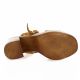 Kaola Nu pieds cuir velours cognac