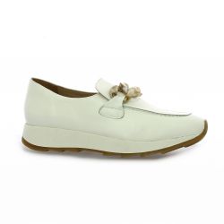 Rosemetal Mocassins cuir blanc