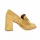 Pao Mocassins cuir velours camel