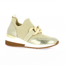 Reqins Baskets toile laminé champagne
