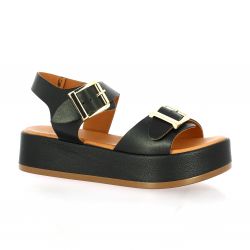 K.mary Nu pieds cuir noir