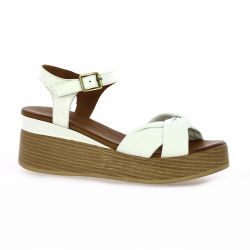 K.mary Nu pieds cuir blanc