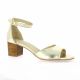 Vidi studio Nu pieds cuir laminé or