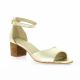 Vidi studio Nu pieds cuir laminé or