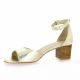 Vidi studio Nu pieds cuir laminé or