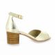 Vidi studio Nu pieds cuir laminé or