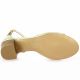 Vidi studio Nu pieds cuir laminé or