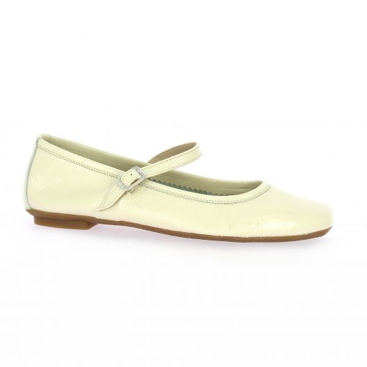 Reqins Ballerines cuir vernis ecru