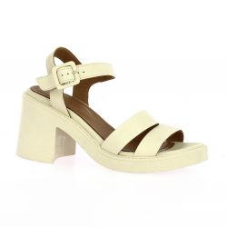Lune et l'autre Nu pieds cuir beige
