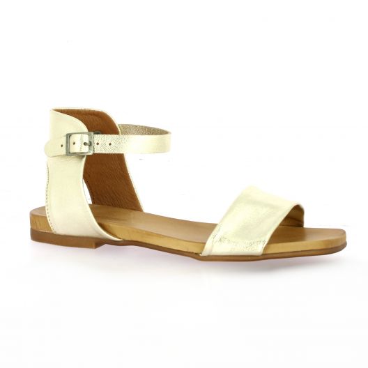Creator Nu pieds cuir laminé or