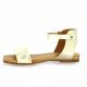 Creator Nu pieds cuir laminé or