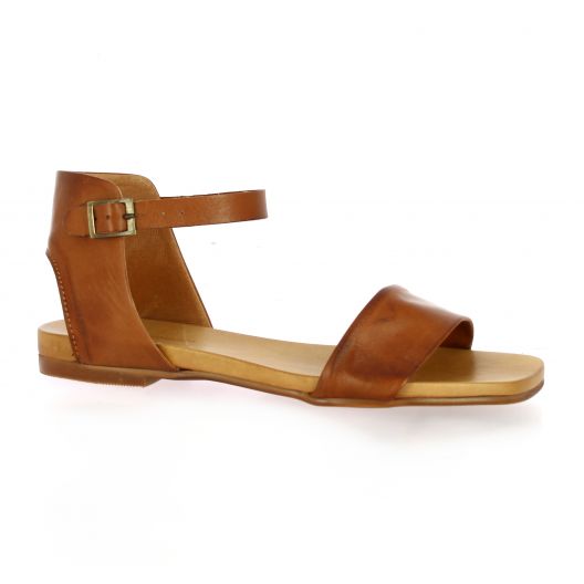 Creator Nu pieds cuir cognac
