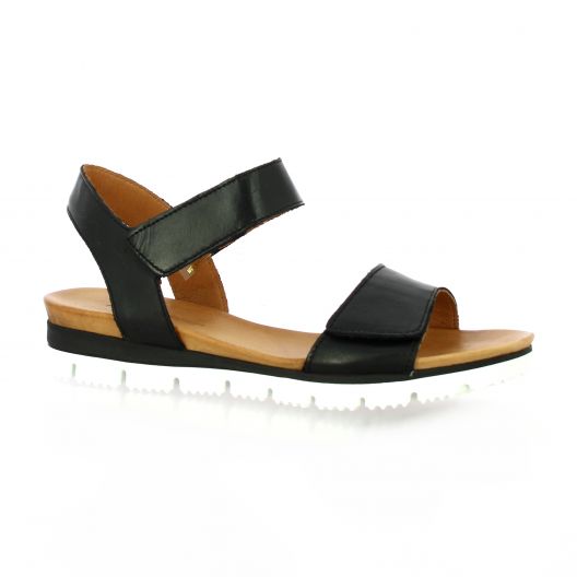 Creator Nu pieds cuir noir