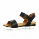 Creator Nu pieds cuir noir