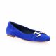 Pao Ballerines cuir velours bleu