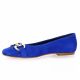 Pao Ballerines cuir velours bleu