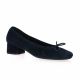 Reqins Ballerines cuir velours marine