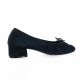 Reqins Ballerines cuir velours marine