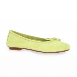 Reqins Ballerines cuir velours lime