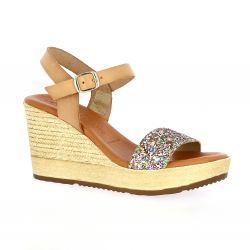 Patricia miller Nu pieds cuir pailleté multi