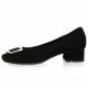 Reqins Ballerines cuir velours noir