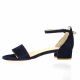 Sofia costa Nu pieds cuir velours marine